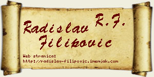 Radislav Filipović vizit kartica